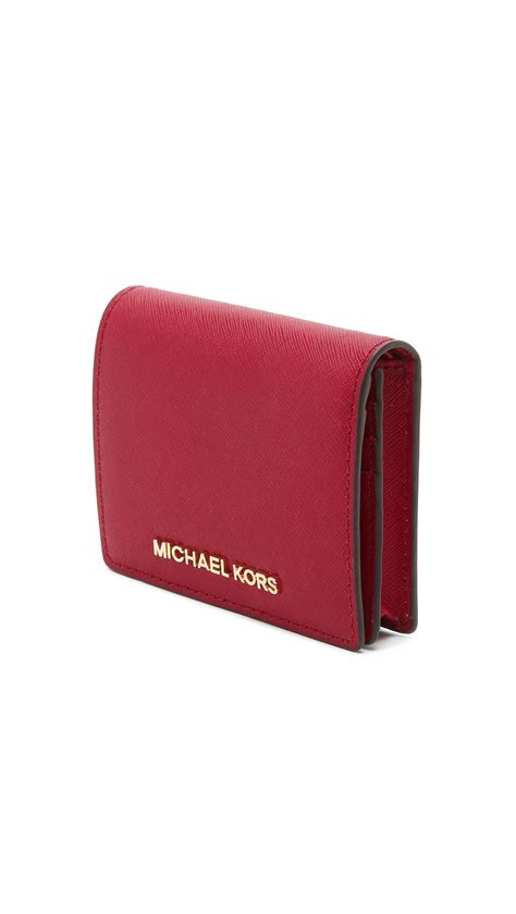 michael kors large wallet with strap|michael kors dark cherry wallet.